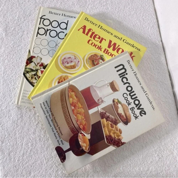 Vintage Better Homes And Garden Cook Books Microwave After Work Food Processor - Picture 1 of 16